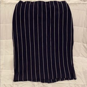 Pinstriped Pencil Skirt